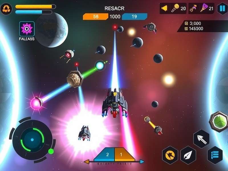 Cosmic Defender Galaxy Battle technology research interface
