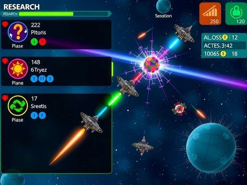 Cosmic Defender Galaxy Battle gameplay screenshot showing space fleet combat